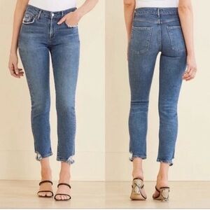 Agolde Toni Mid Rise Slim Straight Ankle Jean Stratosphere Wash
